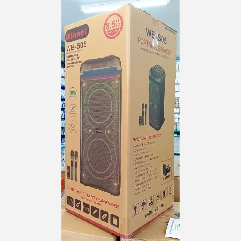 اسپیکر بلوتوثی ۶۰ وات پارتی‌باکس وینر مدل Winner WB-S05 — تصویر ۲