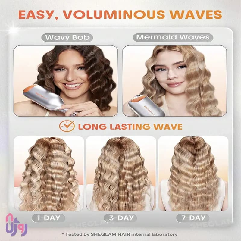 دستگاه ویو ساحلی مو شیگلم هیر SHEGLAM مدل Beach Babe Hair Waver سایز 25 میلیمتر — تصویر ۴