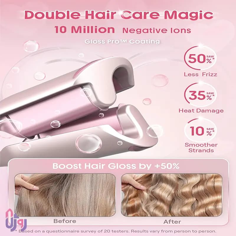 دستگاه ویو کننده مو ساحلی شیگلم هیر SHEGLAM مدل Cupid’s Charm Beach Babe Hair Waver سایز 25 میلی‌متر — تصویر ۸