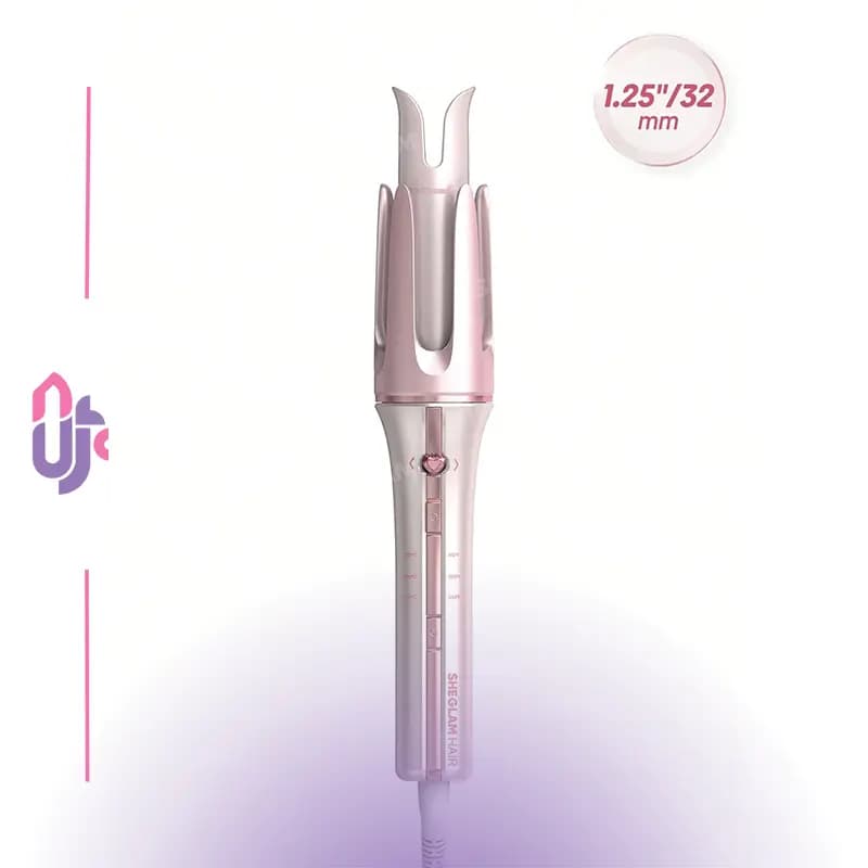 فرکننده مو شیگلم هیر SHEGLAM مدل کرلی اتومات قلبی صورتی Cupid’s Charm One-Touch Instant Curler سایز 32