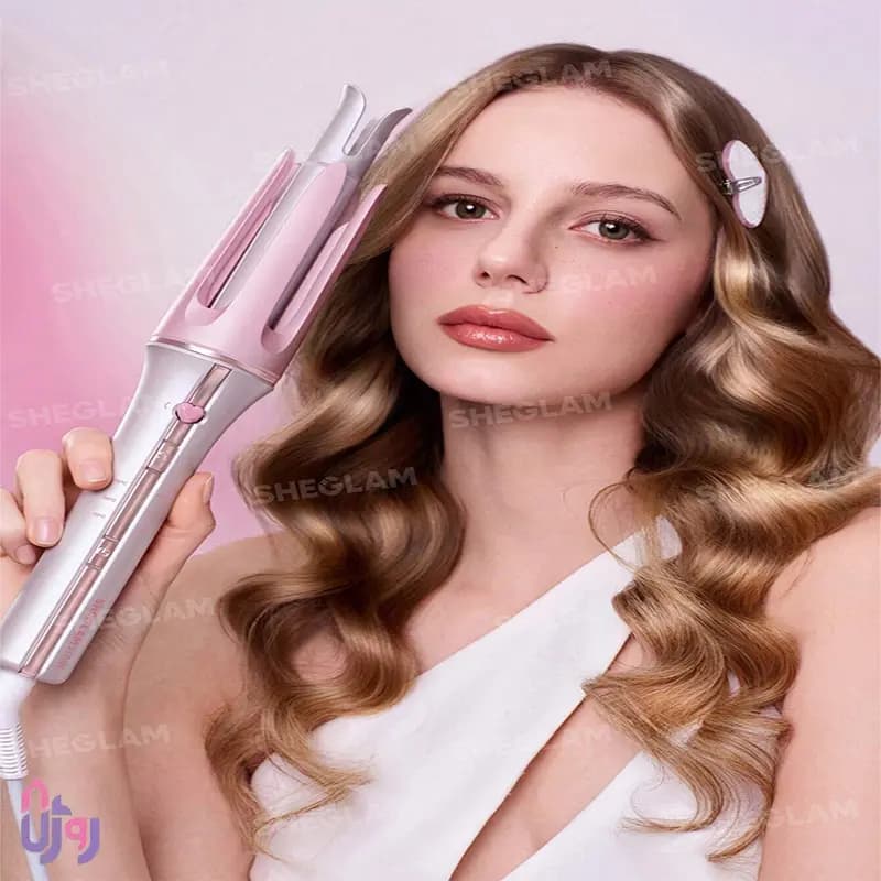 فرکننده مو شیگلم هیر SHEGLAM مدل صورتی قلبی اتوماتیک Cupid’s Charm OneTouch Instant Curler سایز 25 میلی متری — تصویر ۷