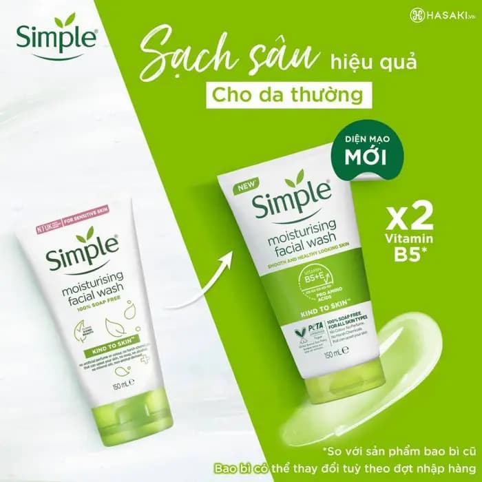 ژل شستشو سیمپل Simple مرطوب کننده مدل Moisturising انواع پوست حساس 150 میل — تصویر ۲