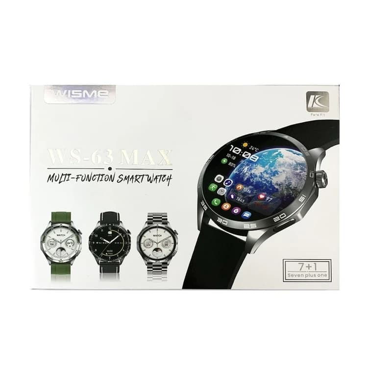 ساعت هوشمند پک ویسمی مدل Wisme WS-63 Max همراه 7 بند متنوع — تصویر ۲