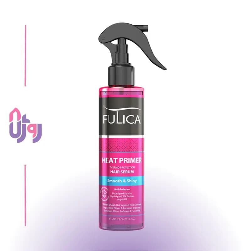 اسپری مو فولیکا Fulica مدل سرم محافظ حرارتی مو Heat Primer Hair حجم 200 میلی‌لیتر