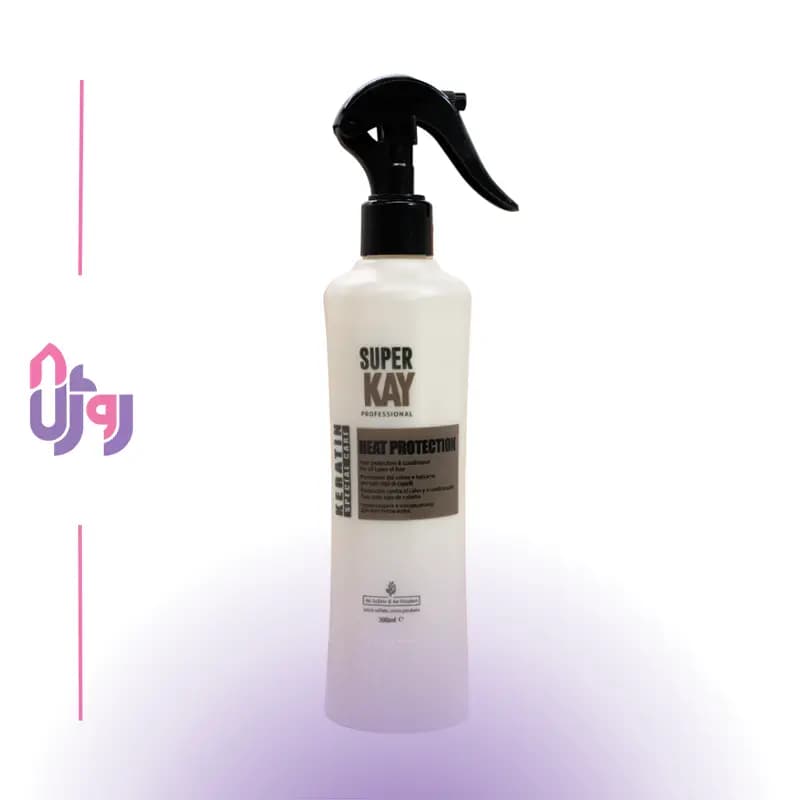 اسپری مو محافظ حرارتی سوپر کی Super Kay مدل کراتین Keratin حجم 300 میل