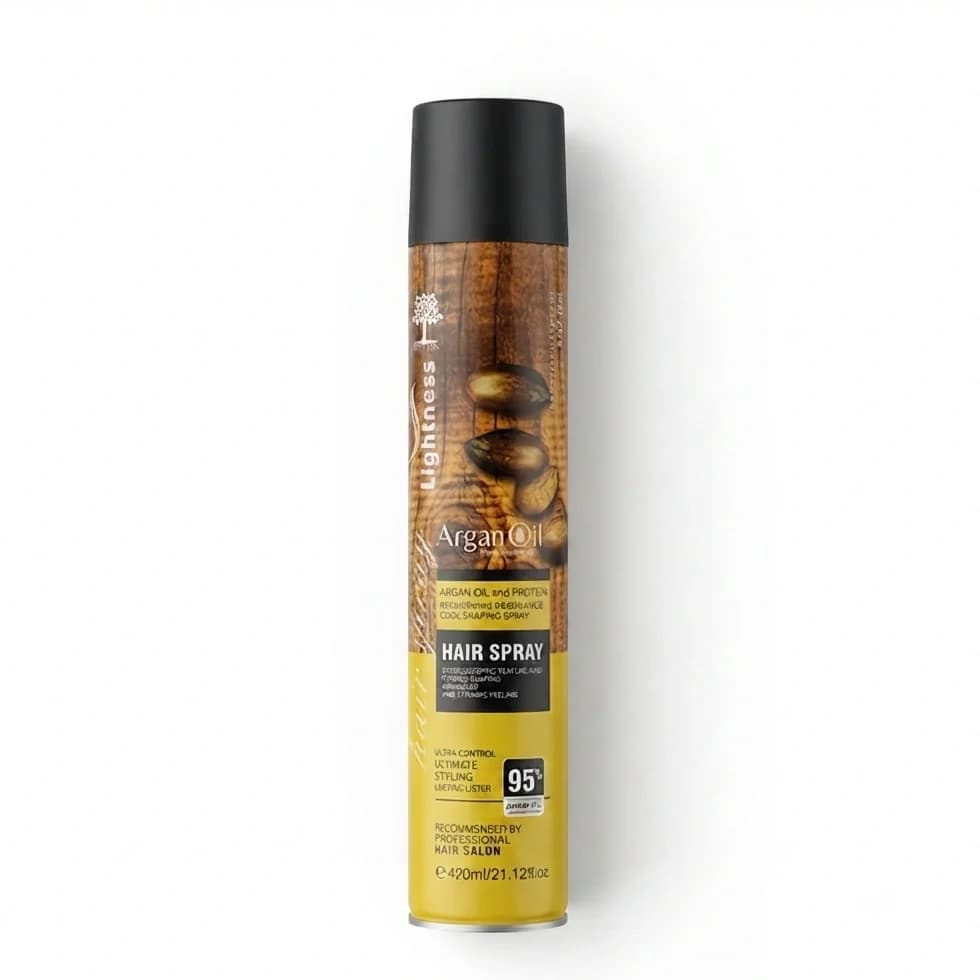 اسپری تافت مو لایتنس مدل Argan Oil – حاوی روغن آرگان | حجم 420 میل