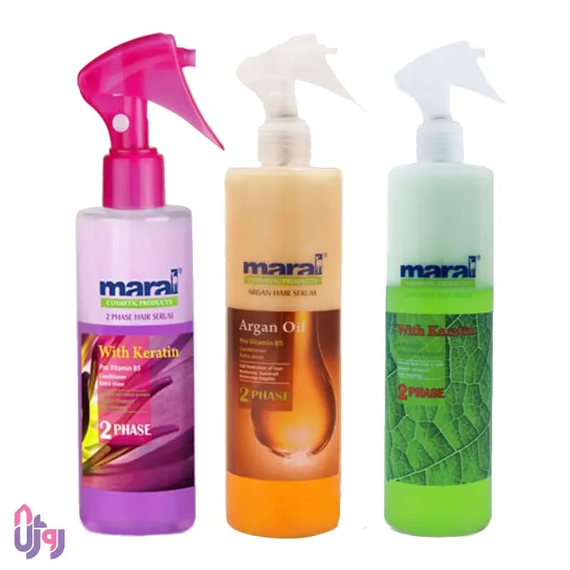 اسپری دوفاز مو مارال Maral مدل روغن آرگان Argan Oil حجم 450 میلی لیتر — تصویر ۵