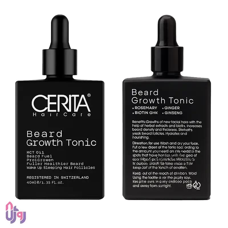 تونیک تقویت رشد ریش سریتا Cerita مدل Beard Growth Tonic حجم 40 میلی‌لیتر — تصویر ۲