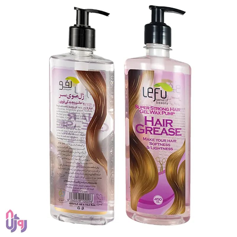 واکس ژل مو لفو LEFU مدل گریس مو پمپی Hair Grease Gel Wax Pump حجم 450 میلی لیتر — تصویر ۲