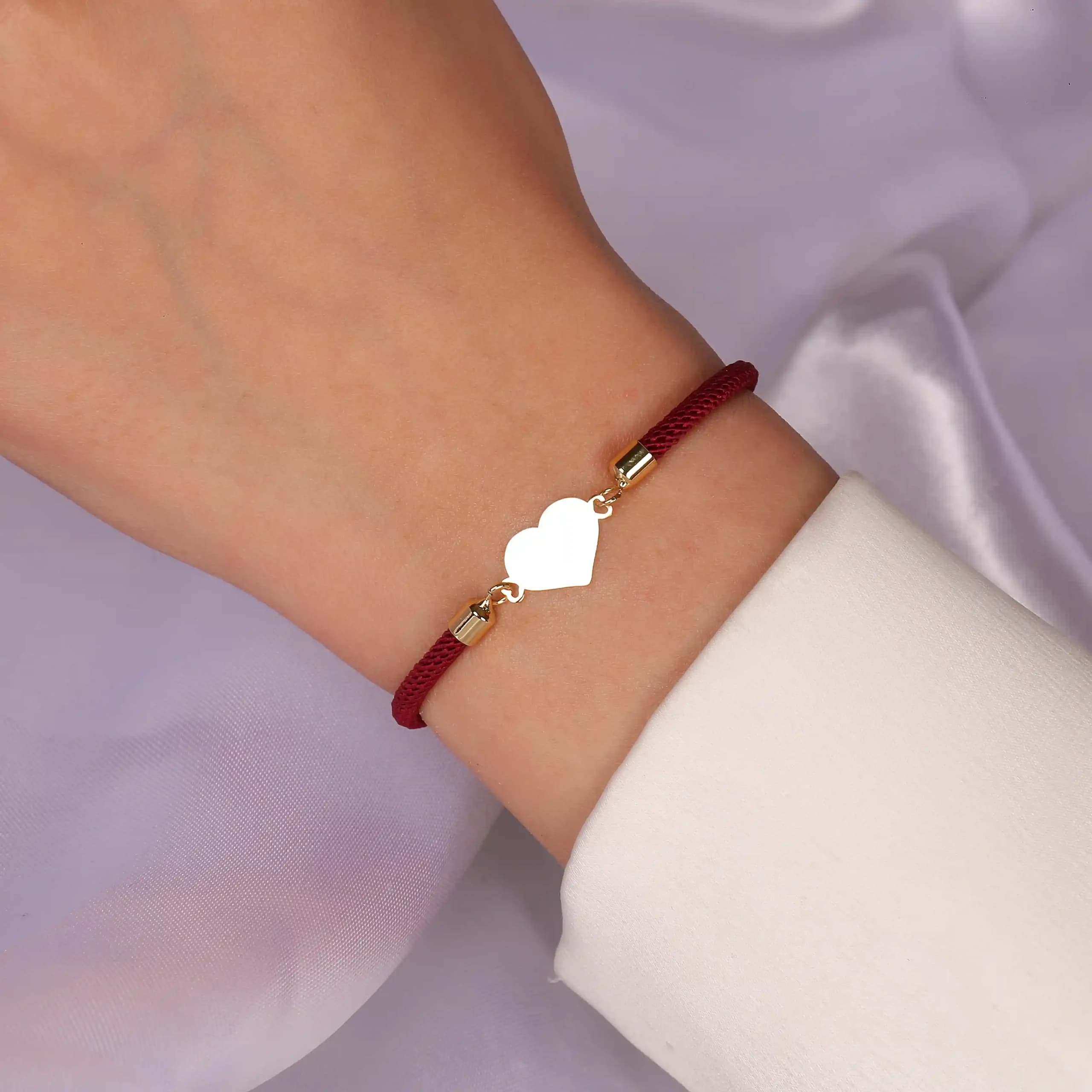 دستبند قلب توپر — تصویر ۳