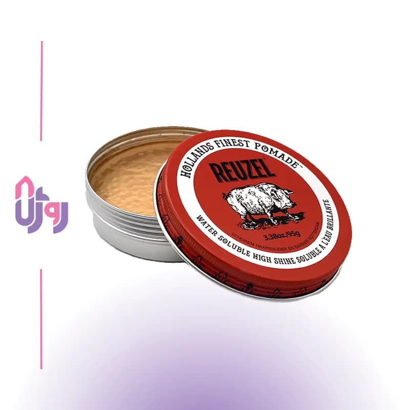 حالت دهنده مو ریزول REUZEL مدل واکس مو براق کننده قوی Red High Shine حجم 95 گرم