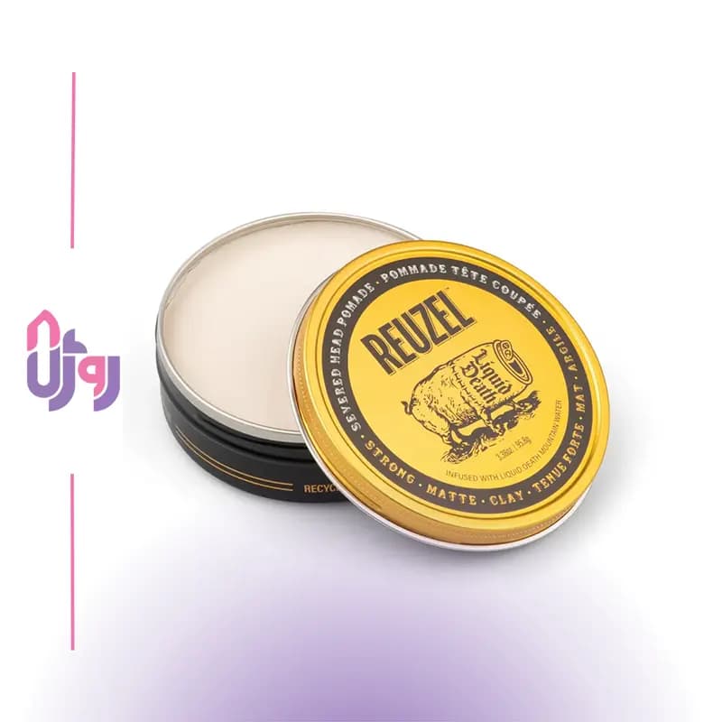 حالت دهنده مو ریزول REUZEL مدل واکس مو مات Severed Head Strong Matte Clay Pomade حجم 95.8 گرم