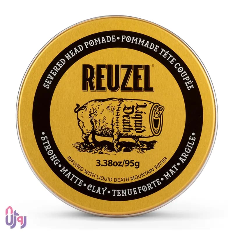 حالت دهنده مو ریزول REUZEL مدل واکس مو مات Severed Head Strong Matte Clay Pomade حجم 95.8 گرم — تصویر ۳