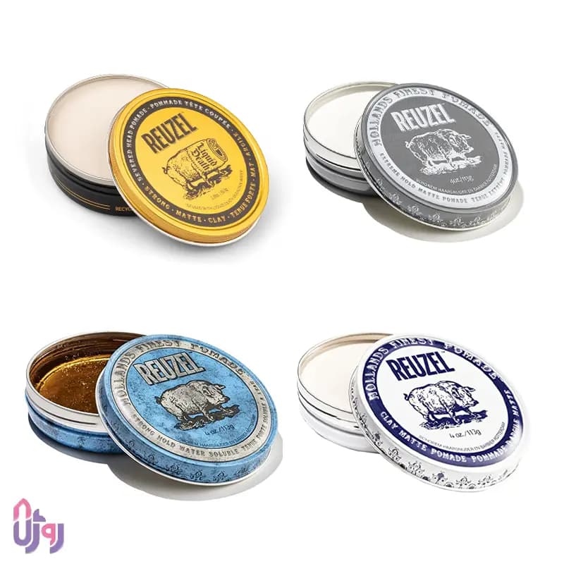 حالت دهنده مو ریزول REUZEL مدل واکس مو مات Severed Head Strong Matte Clay Pomade حجم 95.8 گرم — تصویر ۷
