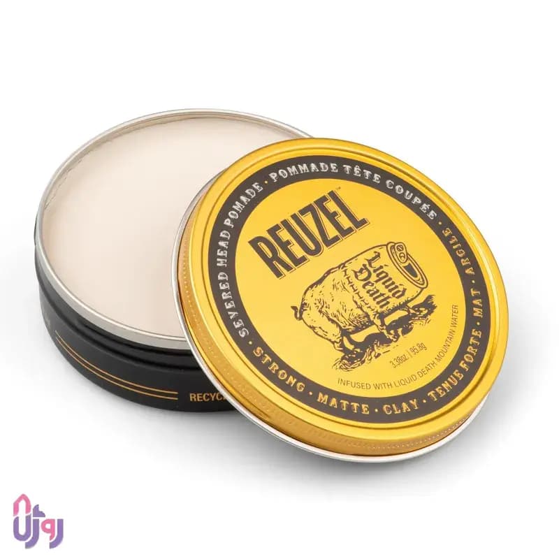 حالت دهنده مو ریزول REUZEL مدل واکس مو مات Severed Head Strong Matte Clay Pomade حجم 95.8 گرم — تصویر ۲