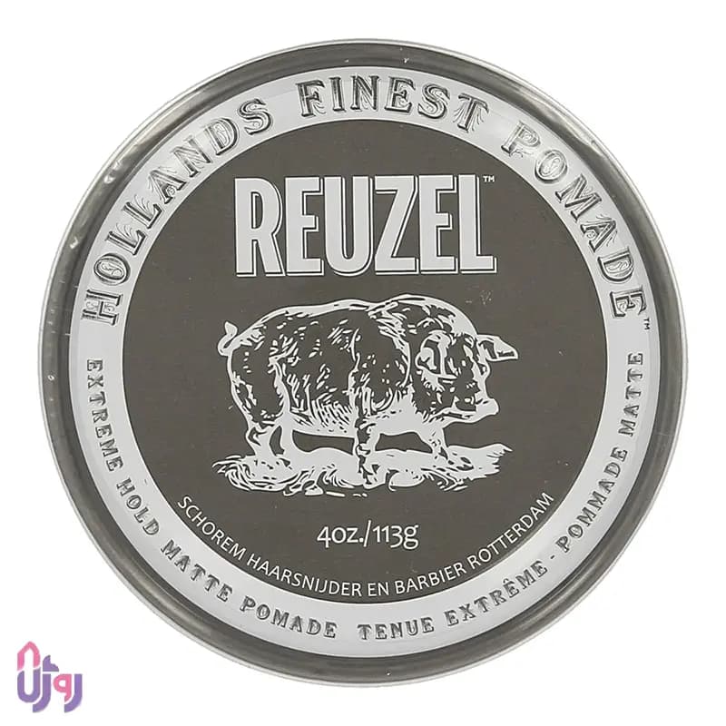 حالت دهنده مو ریزول REUZEL مدل واکس مو نقره ای Extreme Hold Matte Pomade Silver حجم 113gr — تصویر ۳