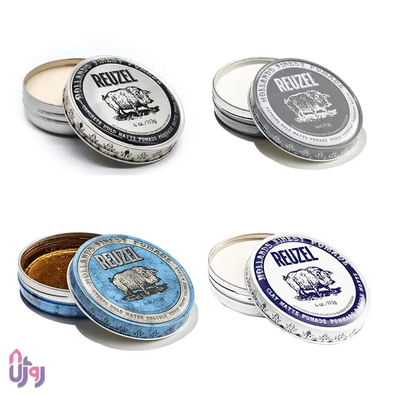 حالت دهنده مو ریزول REUZEL مدل واکس مو نقره ای Extreme Hold Matte Pomade Silver حجم 113gr — تصویر ۵