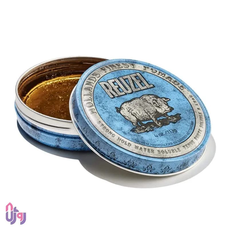 حالت دهنده مو ریزول REUZEL مدل واکس مو آبی قوی Blue Strong Hold Water Soluble Pomade حجم 113gr — تصویر ۲