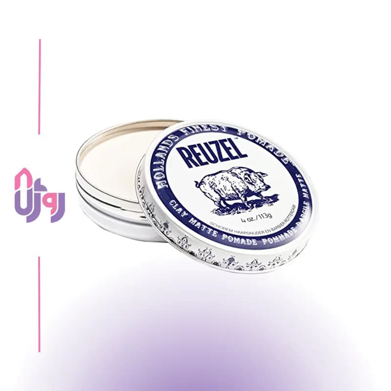 حالت دهنده مو ریزول REUZEL مدل واکس مو کلی مات Clay Matte Pomade حجم 113 گرم