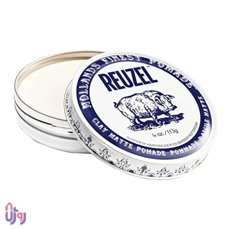 حالت دهنده مو ریزول REUZEL مدل واکس مو کلی مات Clay Matte Pomade حجم 113 گرم — تصویر ۲