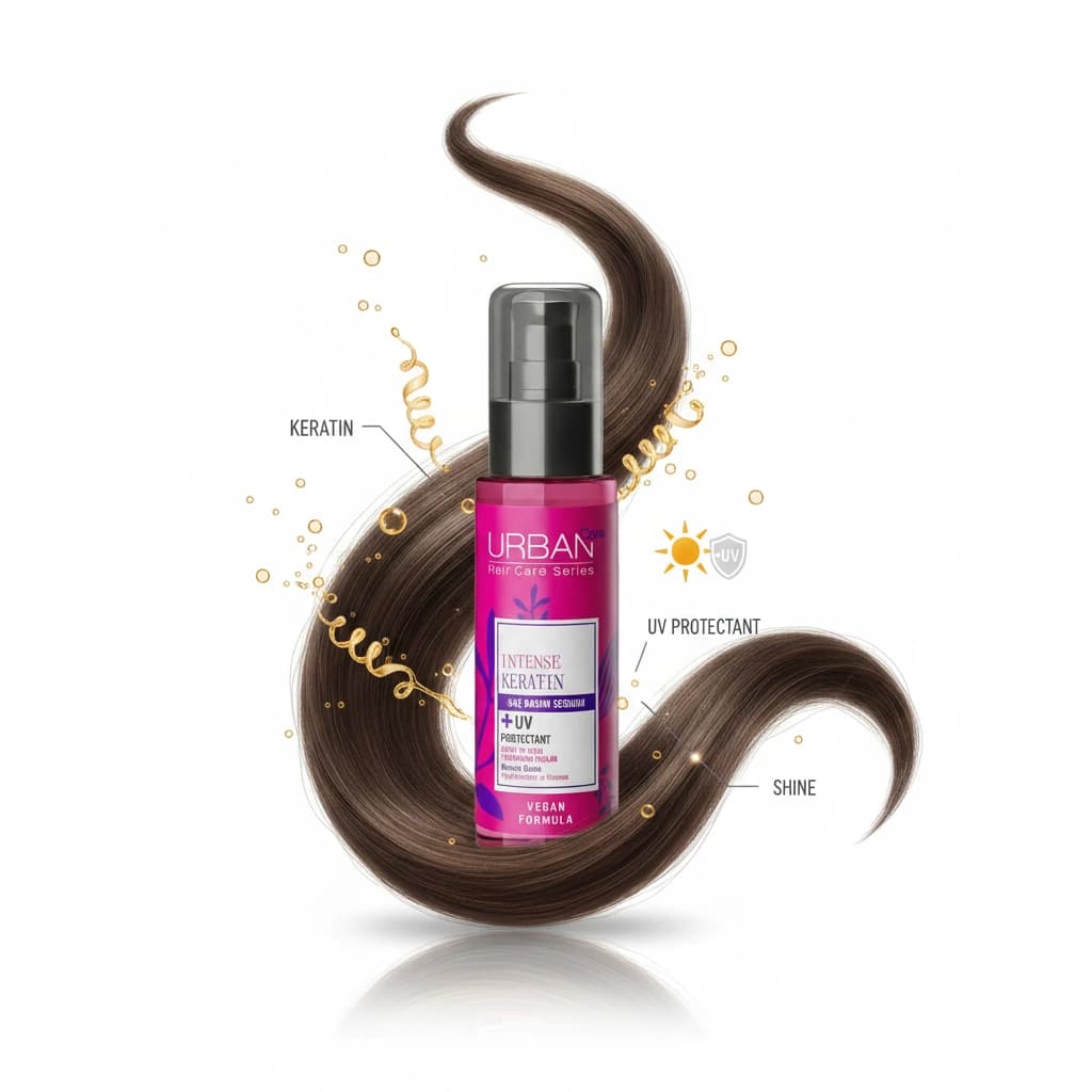 سرم مو کراتین اربن کر مدل Intense Keratin – موهای ضعیف و آسیب‌دیده | حجم 75 میل — تصویر ۲
