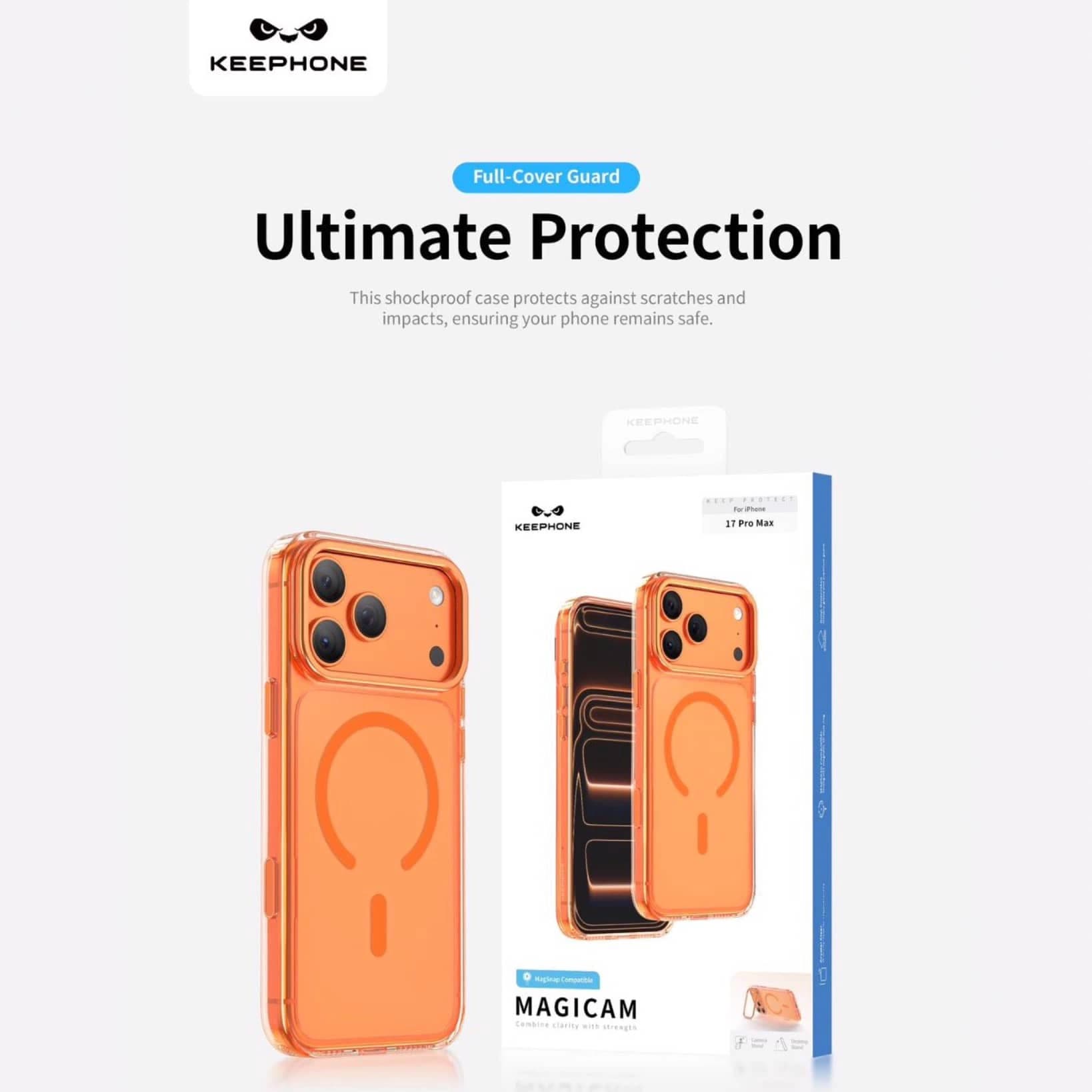 قاب آيفون 17/18 پرومکس برند KEEPPHONE مدل MAGICCAM — تصویر ۵
