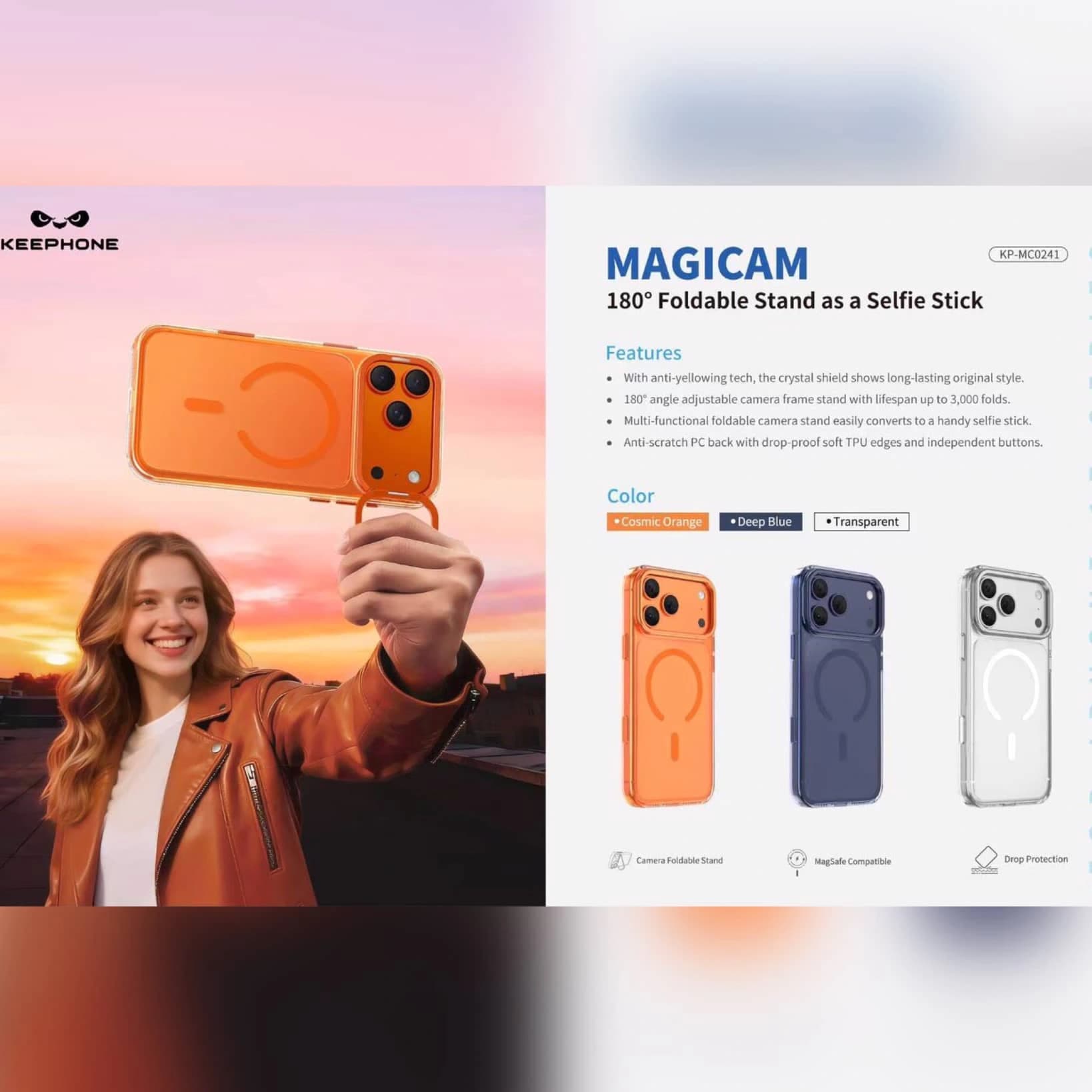 قاب آيفون 17/18 پرومکس برند KEEPPHONE مدل MAGICCAM — تصویر ۴