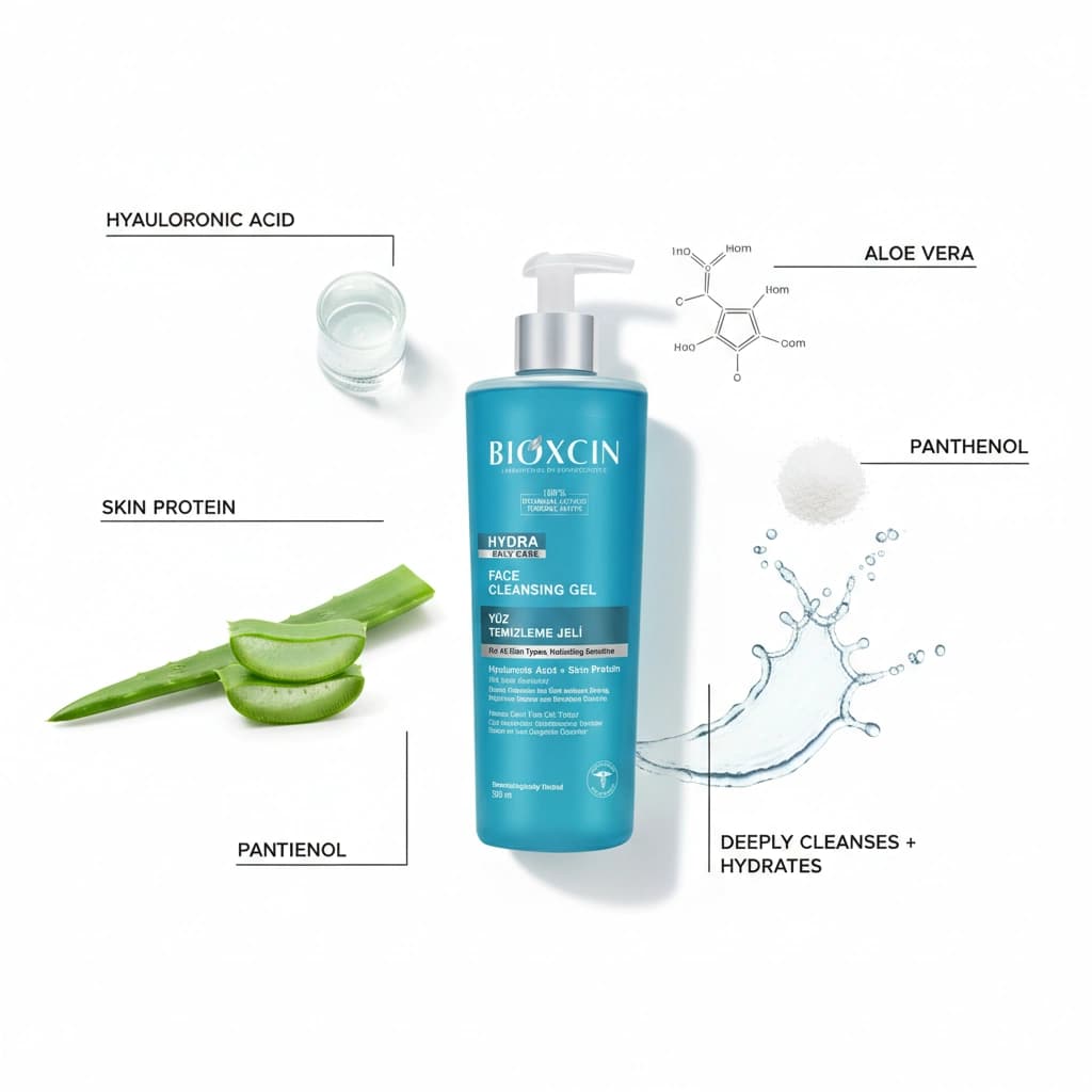 ژل شستشوی صورت آبرسان بیوکسین مدل Hydra | حجم 500 میل — تصویر ۲
