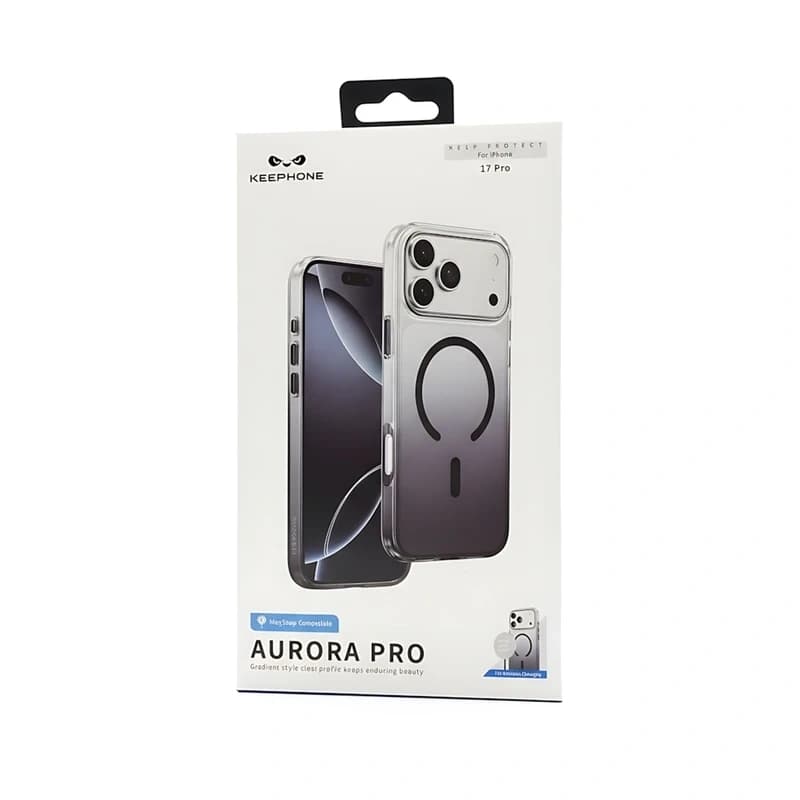 قاب آيفون 17/18 پرومکس برند KEEPPHONE مدل AURORAPRO رنگ دودي — تصویر ۴