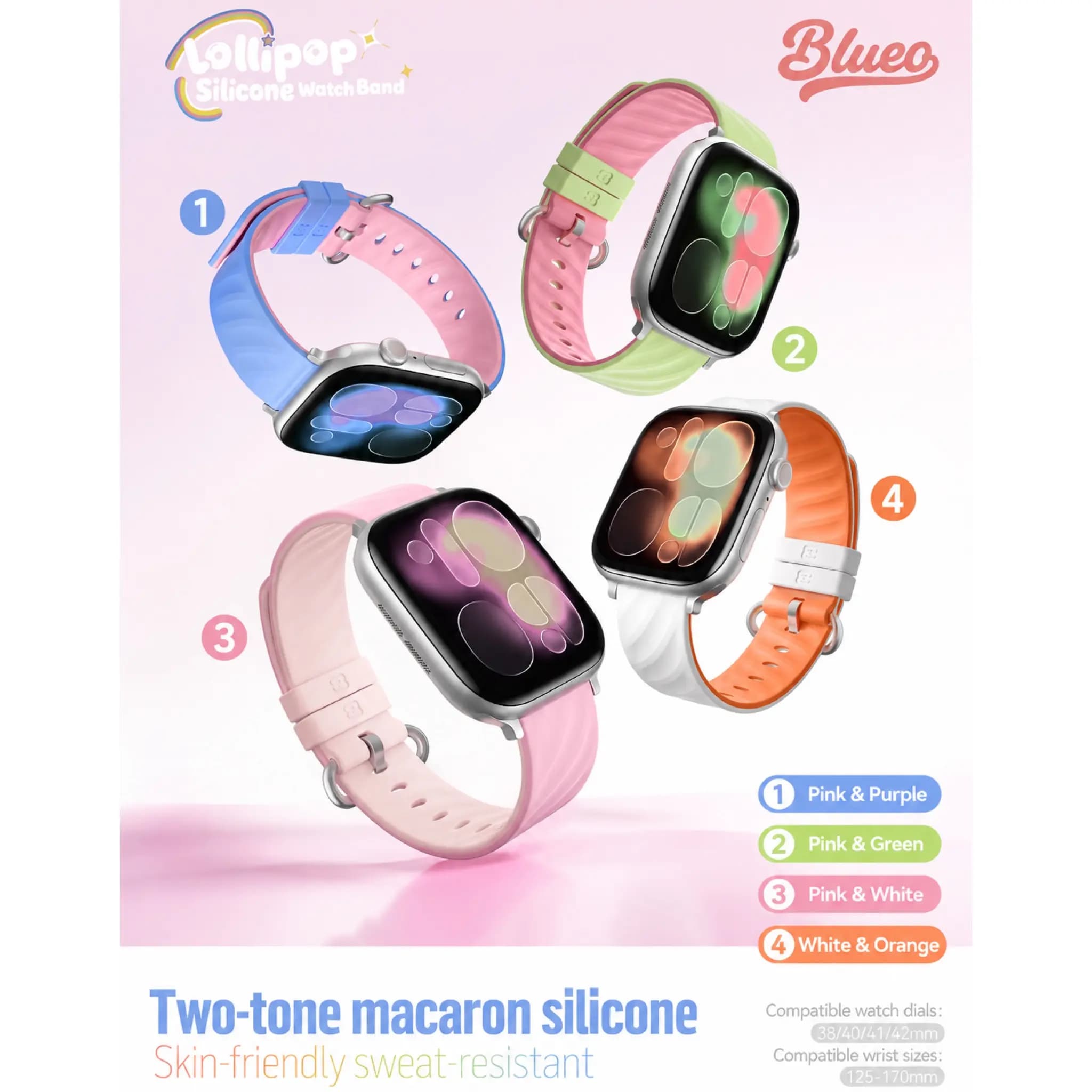 بند اپل واچ برند BLUEO مدل SILICONE LOLLIPOPO — تصویر ۲