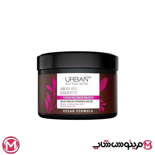 ماسک ترمیم کننده مو روغن آرگان و کراتین اربن کر مدل Argan Oil & Keratin | حجم 230 میل — تصویر ۶