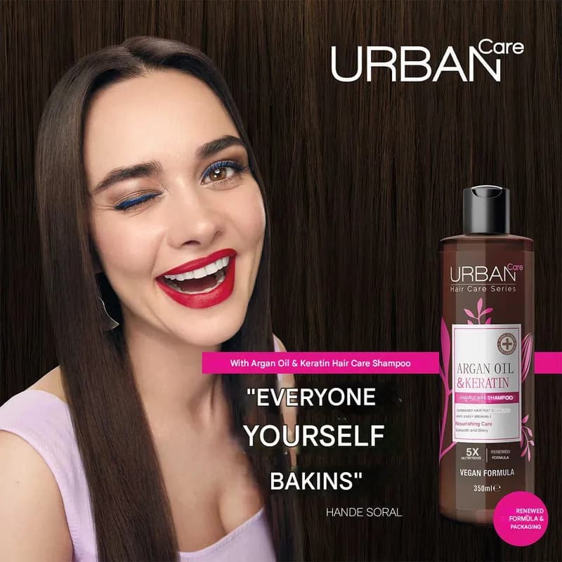 شامپو روغن آرگان و کراتین اربن کر مدل Argan Oil & Keratin | حجم 350 میل — تصویر ۴