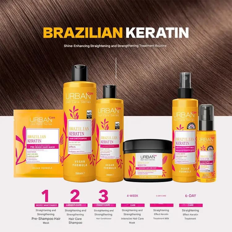 اسپری دوفاز کراتینه برزیلی اربن کر مدل Brazilian Keratin | حجم 200 میل — تصویر ۸