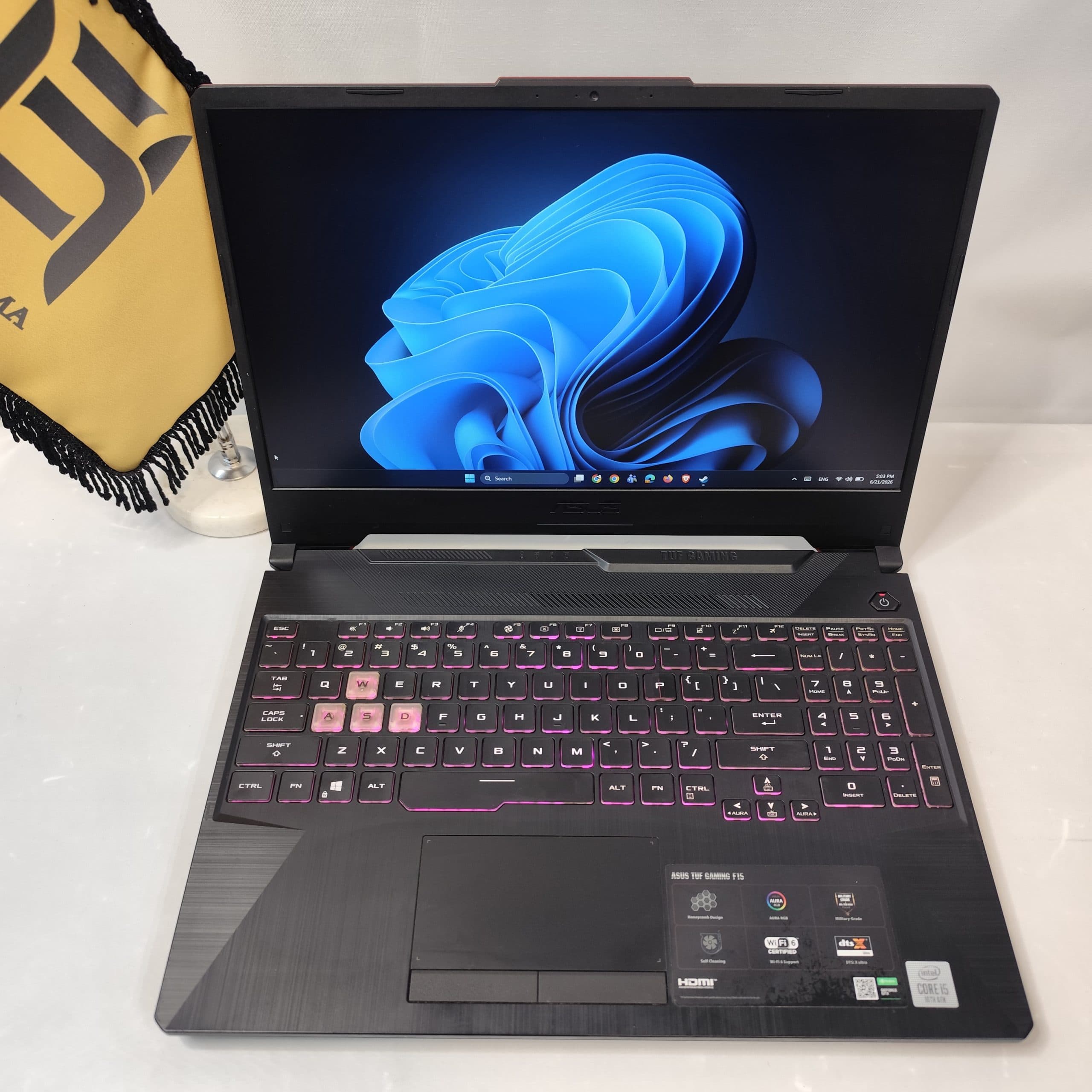 لپ تاپ Asus Tuf Gaming F15 FX506Li پردازنده Core i5 نسل ده چهارگیگ گرافیک مجزا — تصویر ۳