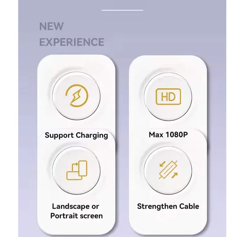 کابل تبديل HDMI به لايتنينگ / microUSB/ USB-C برند YESIDO مدل HM14 — تصویر ۲
