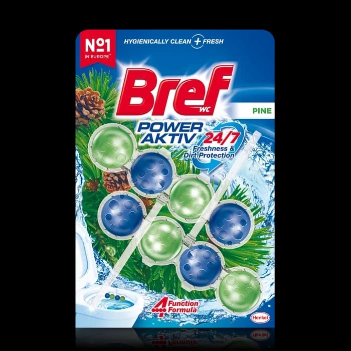 خوشبو کننده توالت فرنگی رایحه کاج برف Bref مدل Pine | بسته 8 عددی