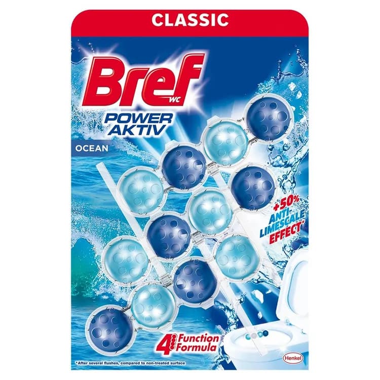 خوشبو کننده توالت فرنگی رایحه اقیانوسیه برف Bref مدل Ocean | بسته 12 عددی