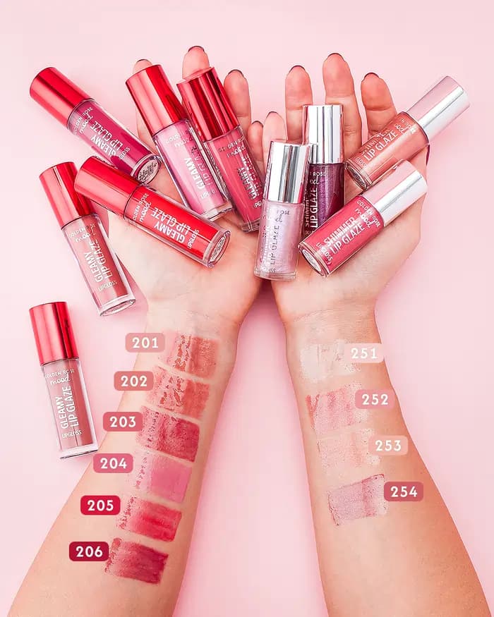 لیپ گلاس گلیمی گلدن رز مدل Gleamy Lip Glaze — تصویر ۳