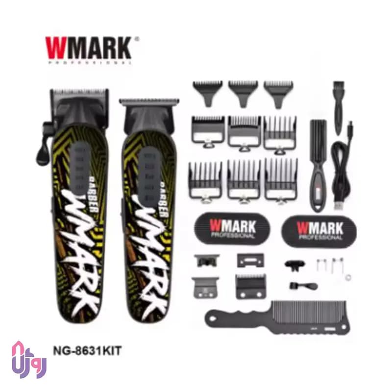 ماشین اصلاح سر و صورت ست حجم زن و خط زن دبلیومارک WMARK مدل NG-8631KIT — تصویر ۲
