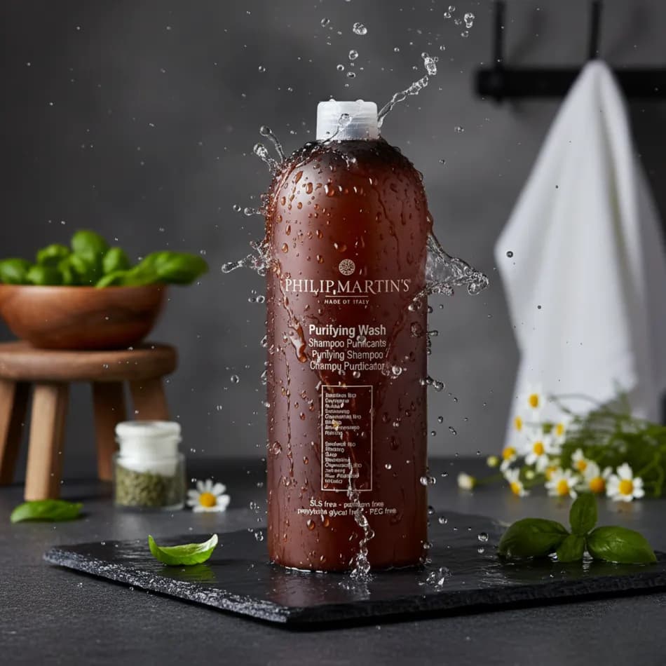 شامپو پاک کننده و کنترل چربی فیلیپ مارتینز Philip Martin’s مدل Purifying Wash | حجم 1000 میلی‌لیتر — تصویر ۷