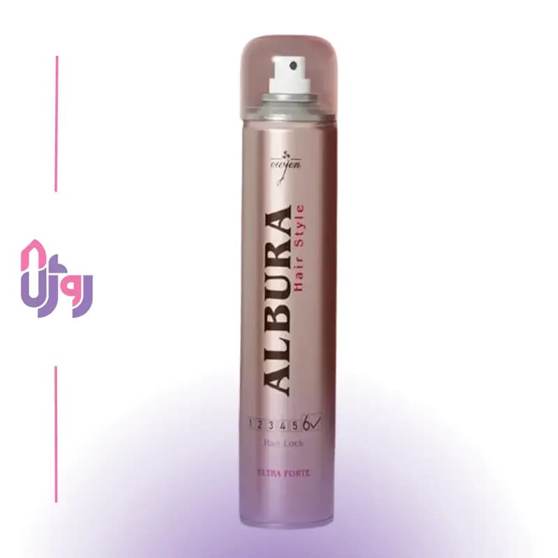 اسپری چسب مو آلبورا ALBURA مدل ULTRA FORTE قدرت نگهدارندگی 6 حجم 400 میلی لیتر