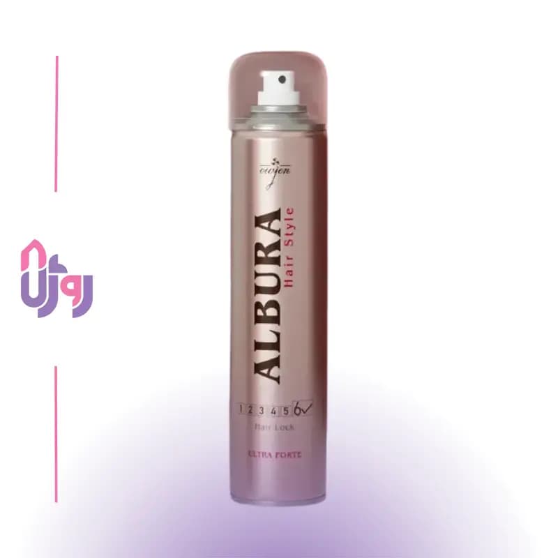 اسپری چسب مو آلبورا ALBURA مدل ULTRA FORTE قدرت نگهدارندگی 6 حجم 250 میلی لیتر