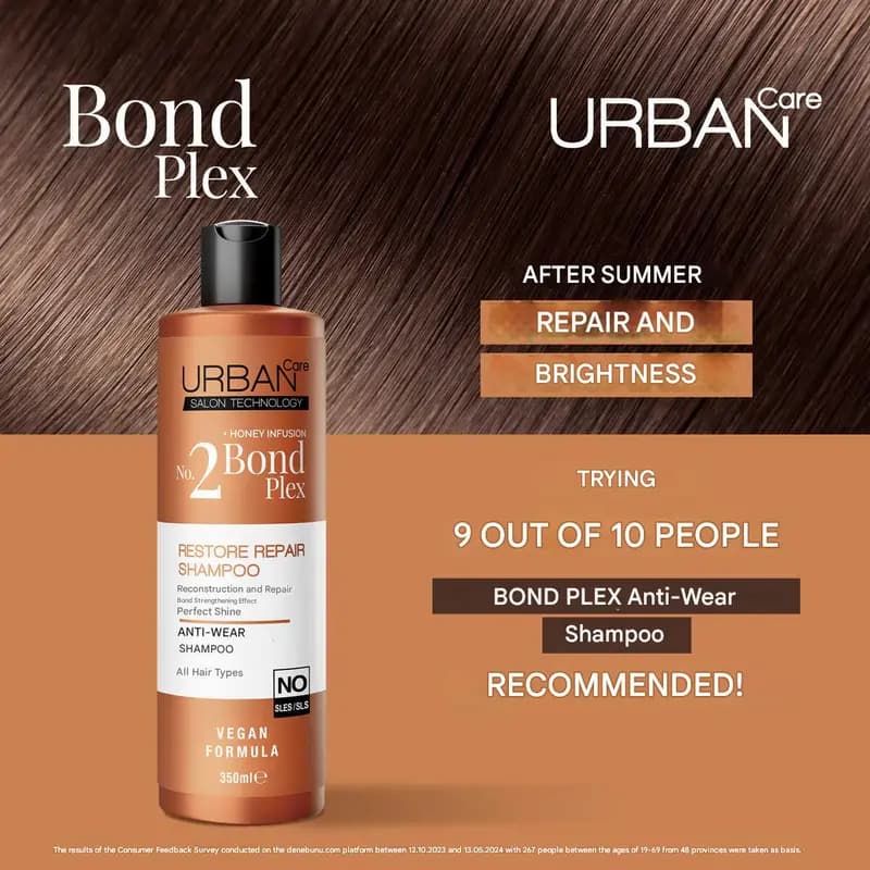 شامپو ترمیم و بازسازی کننده مو اربن کر مدل Bond Plex | حجم 350 میل — تصویر ۶