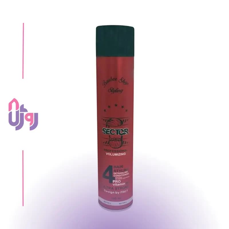 اسپری حالت دهنده و نگهدارنده مو سکتور SECTOR مدل ULTRA STRONG شماره 4 حجم 500 میلی‌لیتر