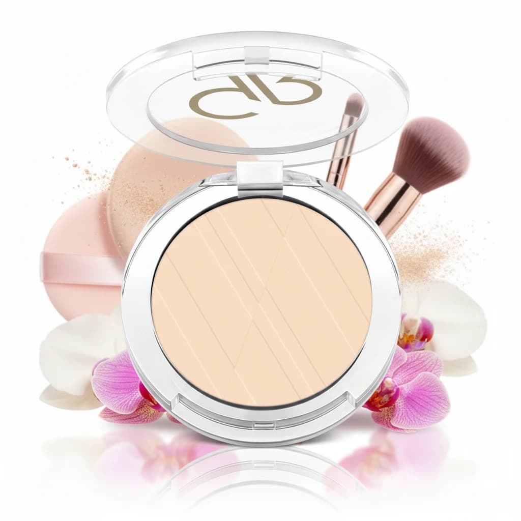 پنکک فشرده طلایی گلدن رز مدل Pressed Powder — تصویر ۳