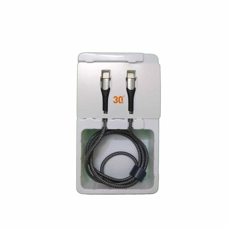 کابل برند LDNIO مدل LC111 USB-C TO LIGHTNING رنگ خاکستري — تصویر ۴