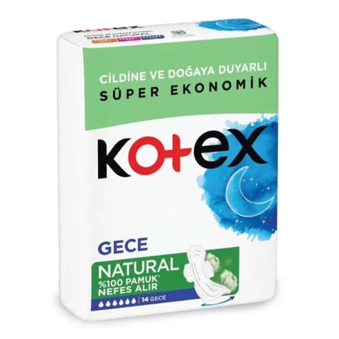 نوار بهداشتی natural gece کوتکس 14 عددی