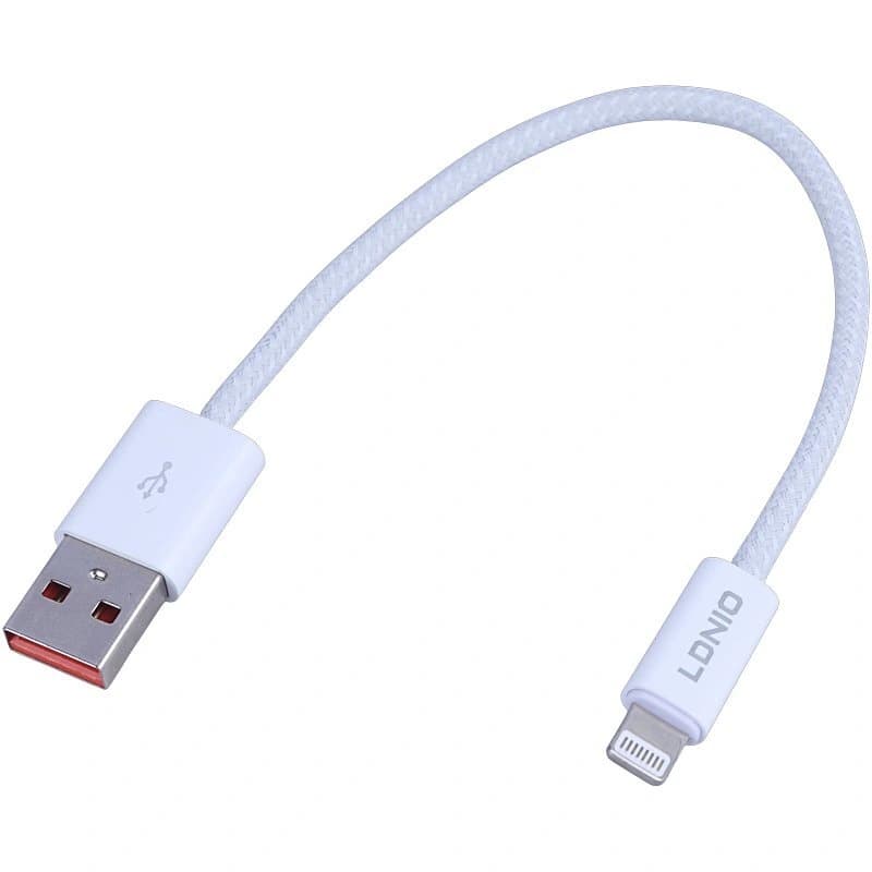 کابل 20 سانتي برند LDNIO لايتنينگ به USB مدل LS901 — تصویر ۳