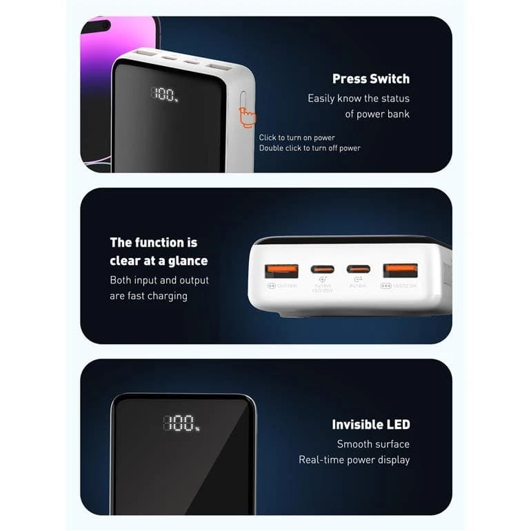پاوربانک 20000mAh برند LDNIO مدل PQ18 — تصویر ۲