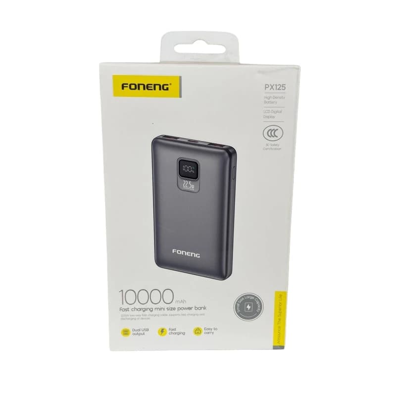 پاوربانک برند FONENG مدل PX_125 ظرفيت 10000 رنگ خاکستري